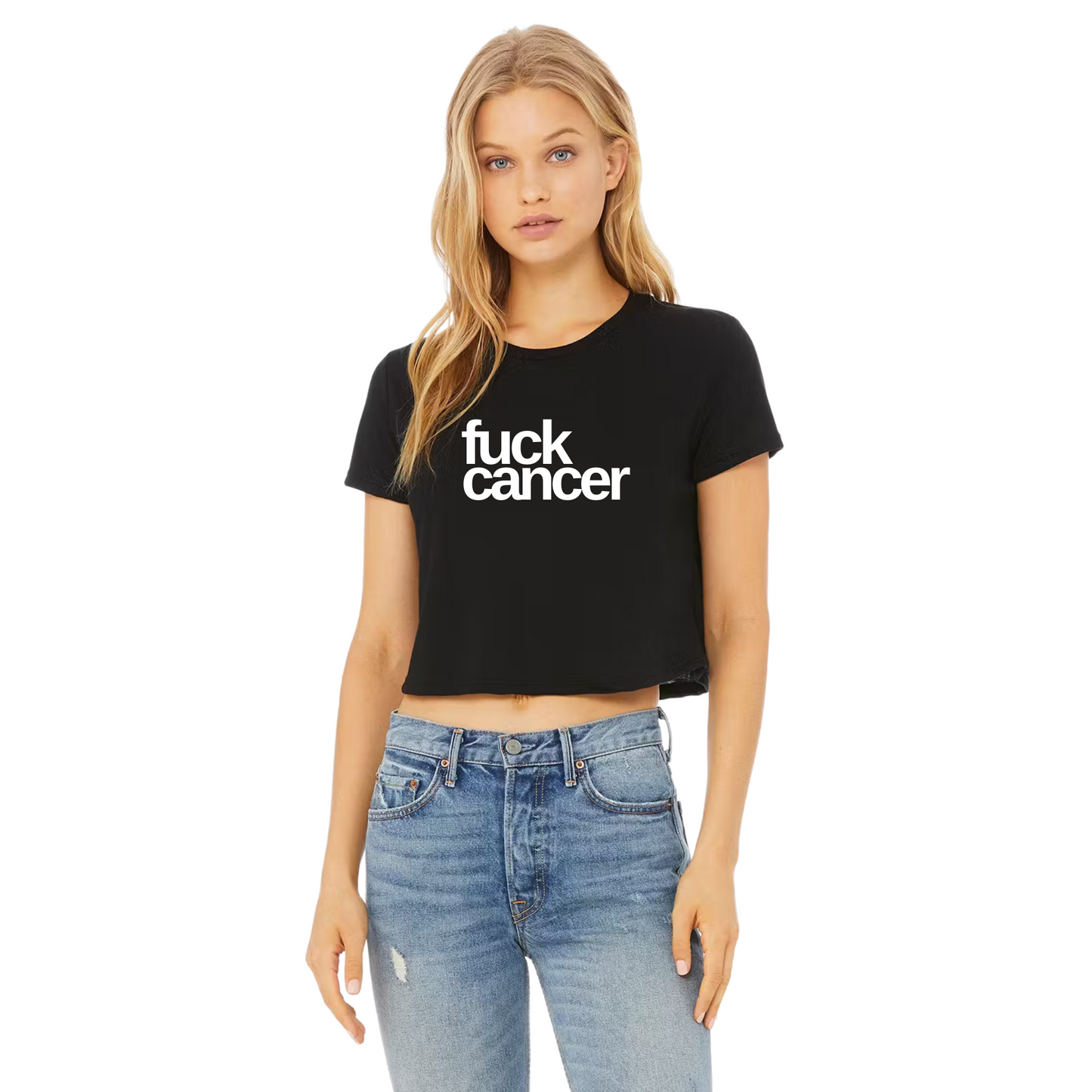 F*CK CANCER Cropped Tee – Women’s